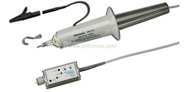 針對高壓測量推出的泰克P6015A是一種額定電壓高達20kV DC、峰值電壓可達40kV(100ms脈寬)的單端無源探頭