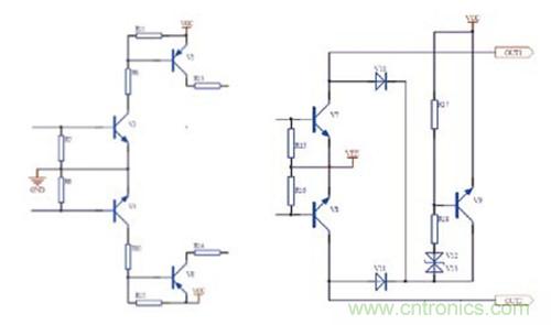 圖4:放大極電路 圖5:驅動與保護電路