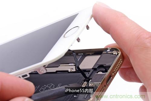土豪金iPhone 5S拆解:內(nèi)部結(jié)構(gòu)升級(jí),維修難度增加