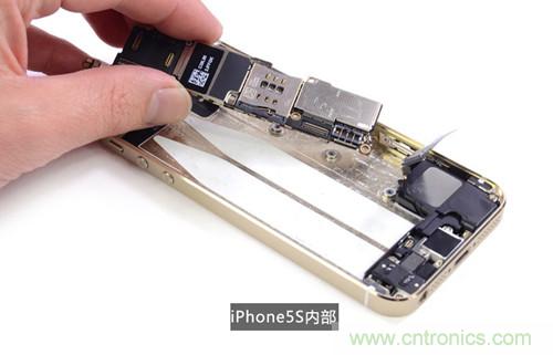 土豪金iPhone 5S拆解:內(nèi)部結(jié)構(gòu)升級(jí),維修難度增加