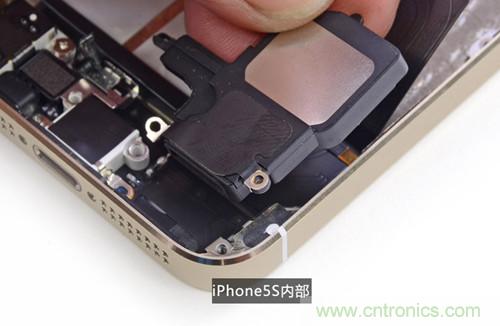 土豪金iPhone 5S拆解:內(nèi)部結(jié)構(gòu)升級(jí),維修難度增加