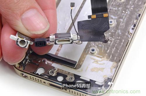 土豪金iPhone 5S拆解:內(nèi)部結(jié)構(gòu)升級(jí),維修難度增加