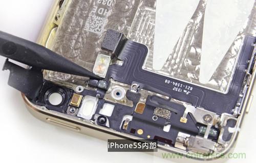 土豪金iPhone 5S拆解:內(nèi)部結(jié)構(gòu)升級(jí),維修難度增加