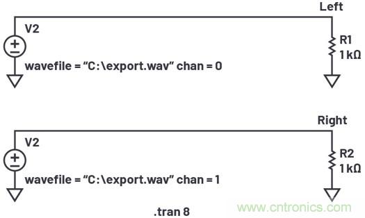 LTspice音頻WAV文件:使用立體聲和加密語音消息